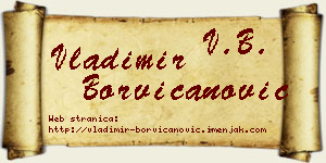 Vladimir Borvičanović vizit kartica